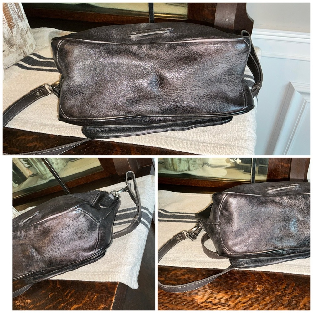 Bed Stu Brown & Black Leather Two-Tone Crossbody Bag - Picture 10 of 15